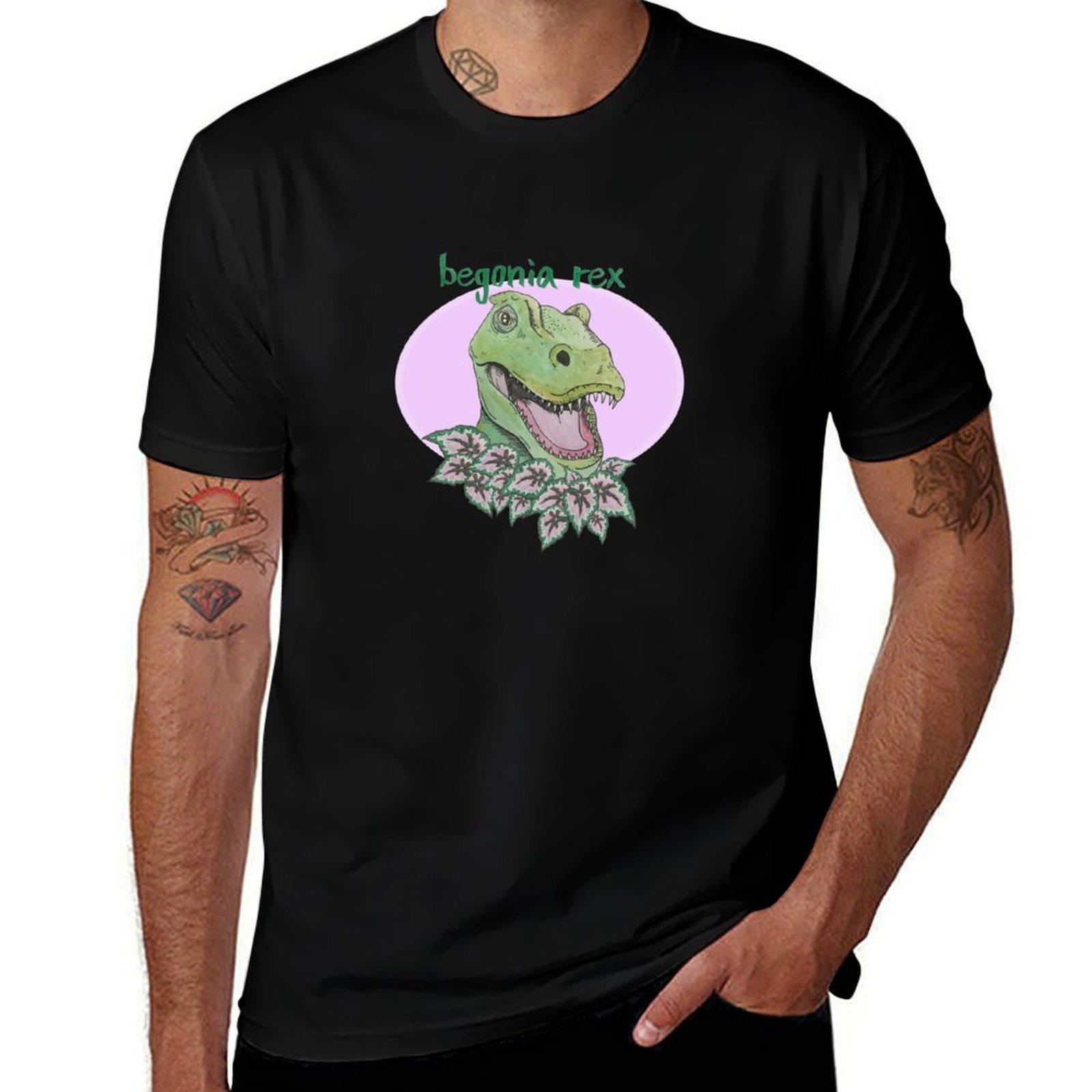 Camiseta T rex begonia (rosa)  - Begonia Rex avaliação e preço